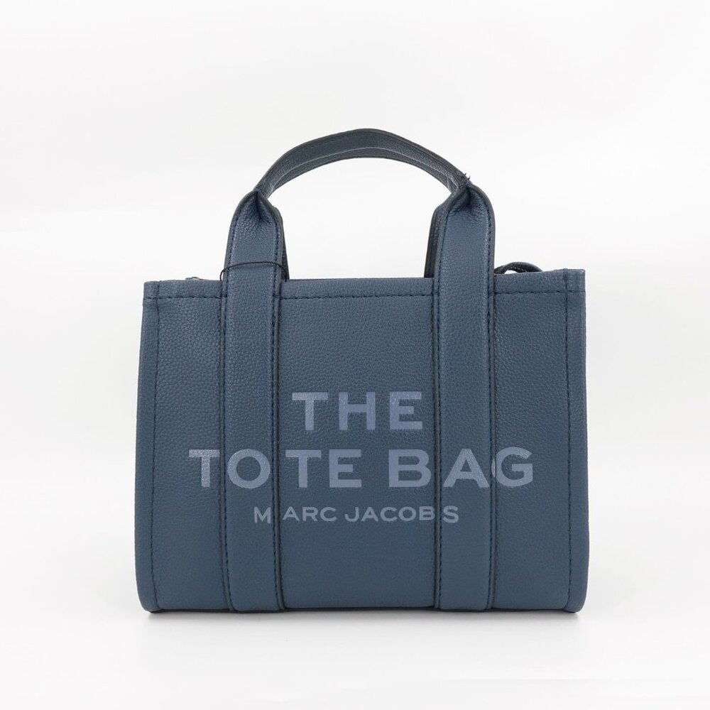 Marc Jacobs Women's The Small Leather Tote Bag Traveler Blue Sea OS